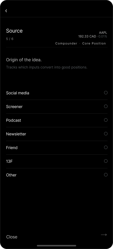 Source screen