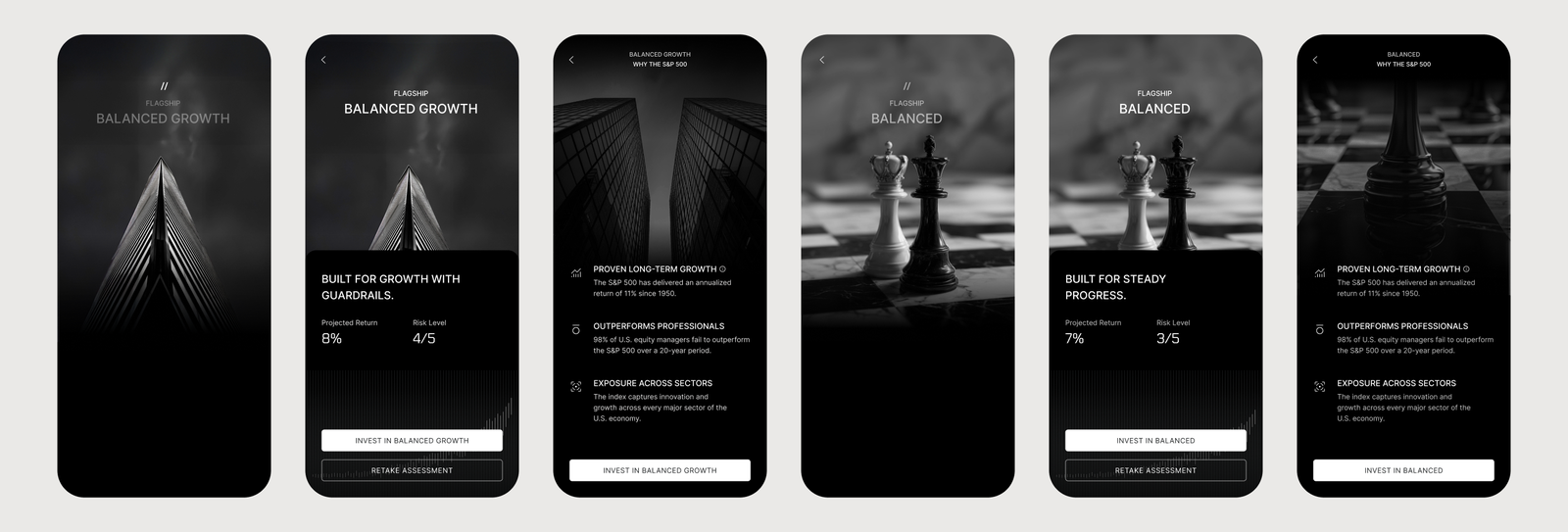 Portfolio detail screens